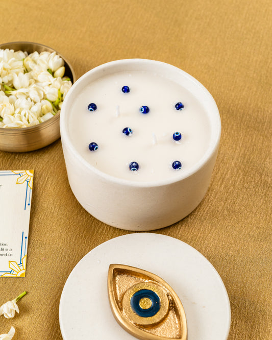 Evil Eye Round Candle
