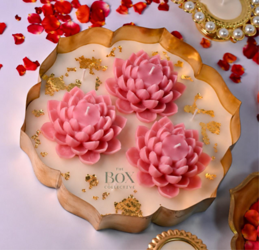 Lotus flower Urli Candle