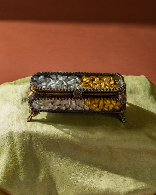 Aurelia Oval Brass Box