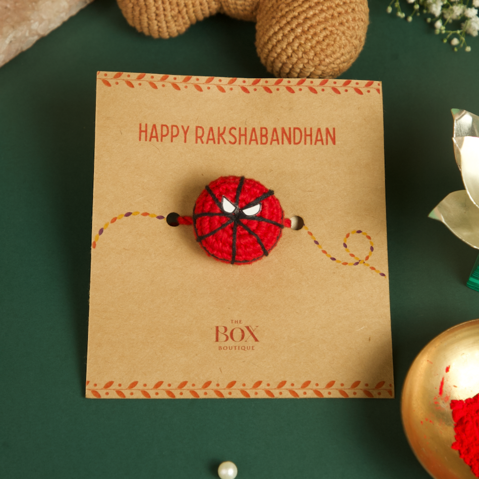 Handmade Crochet Rakhi - Spiderman
