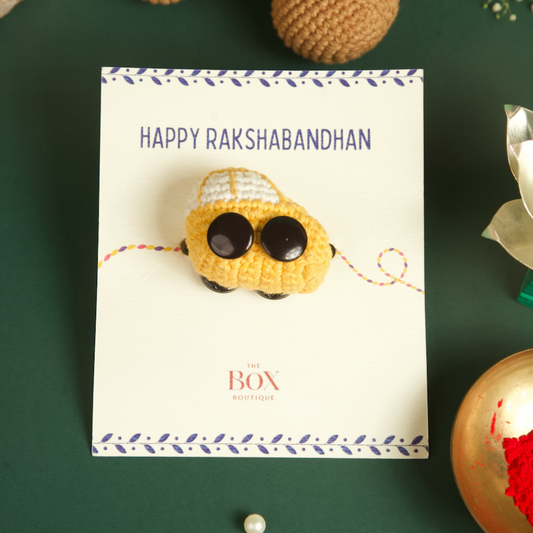 Handmade Crochet Rakhi - Car