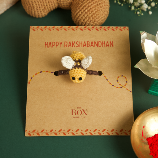 Handmade Crochet Rakhi - Honeybee