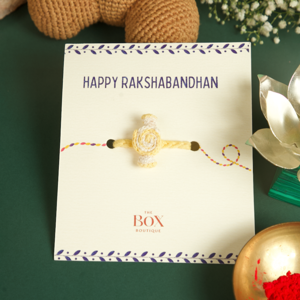 Handmade Crochet Rakhi - Toffee