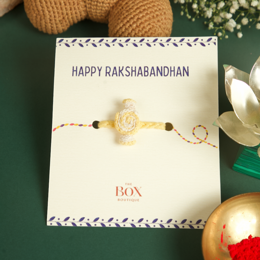 Handmade Crochet Rakhi - Toffee