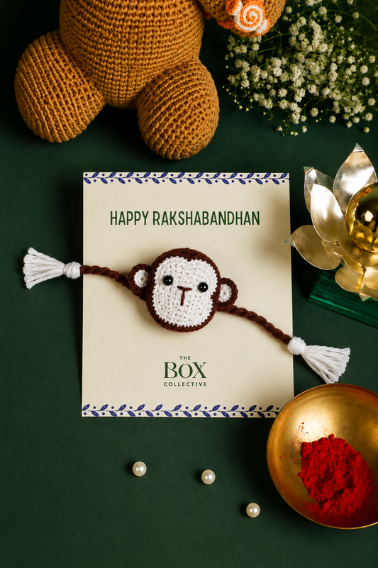 Handmade Crochet Rakhi - Monkey